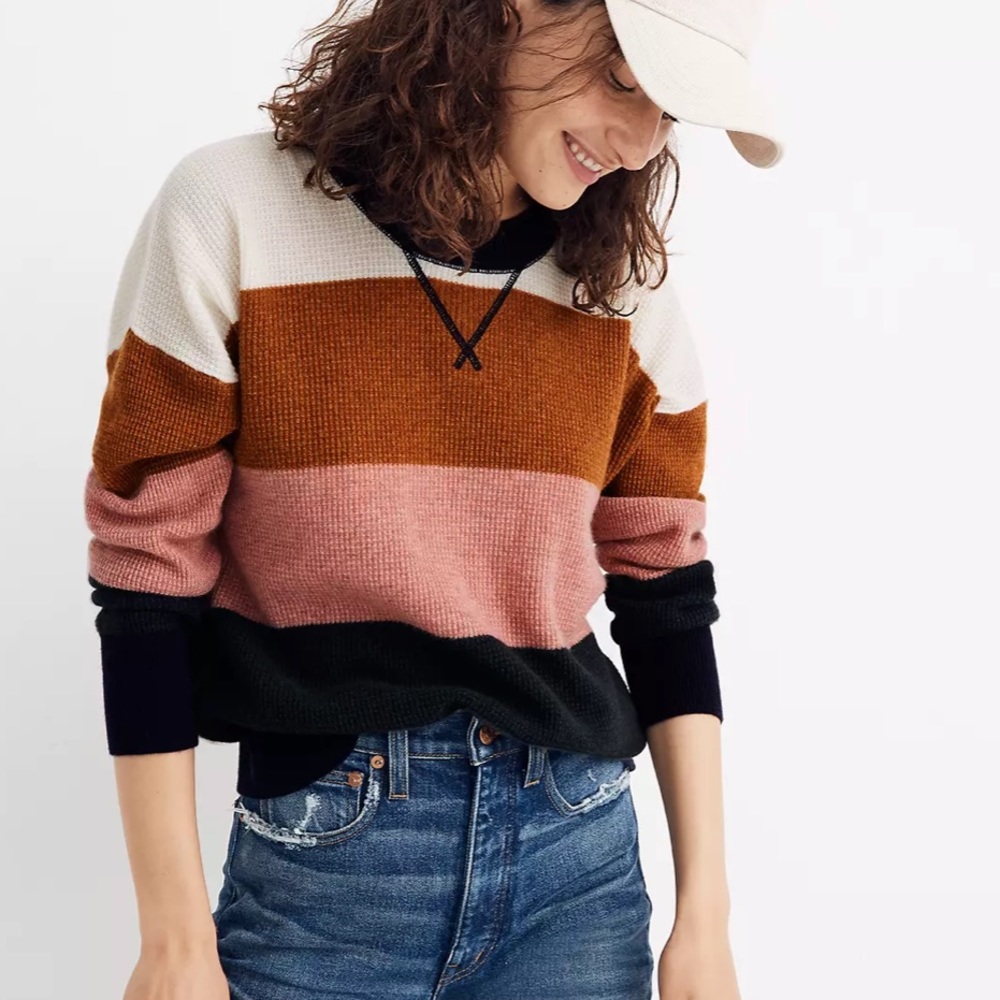 Madewell cashmere striped sweater